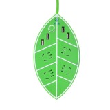 萬(wàn)達(dá)定制創(chuàng)意USB智能插排樹(shù)葉拖線插座定制公司廣告禮品