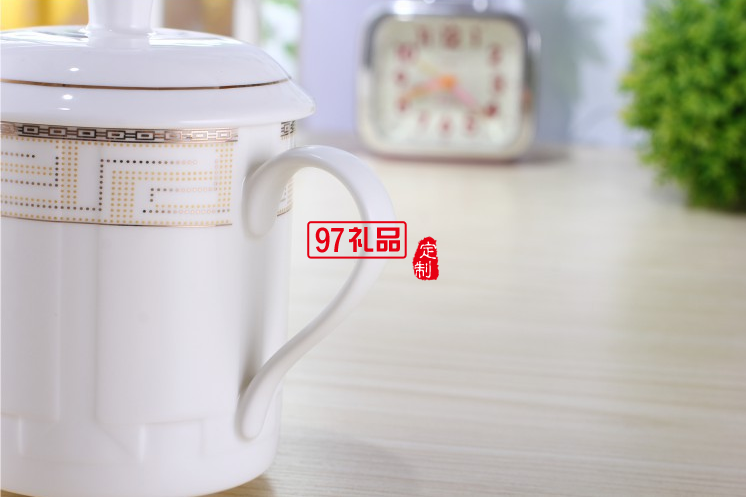 陶瓷杯商務大號水杯茶水杯辦公室禮品杯子定制