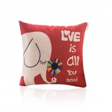 滿版印刷棉麻抱枕被，定制企業(yè)logo