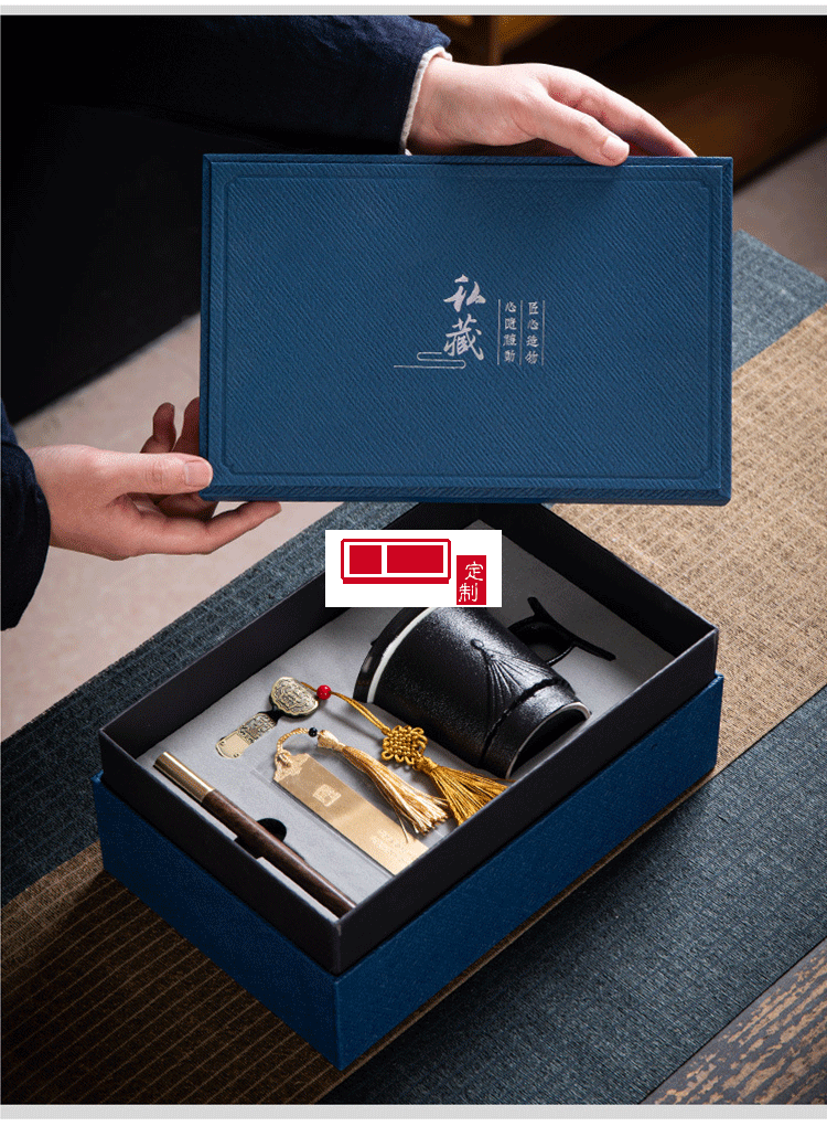 復古國風創(chuàng)意陶瓷杯子辦公室 文創(chuàng)中秋禮品