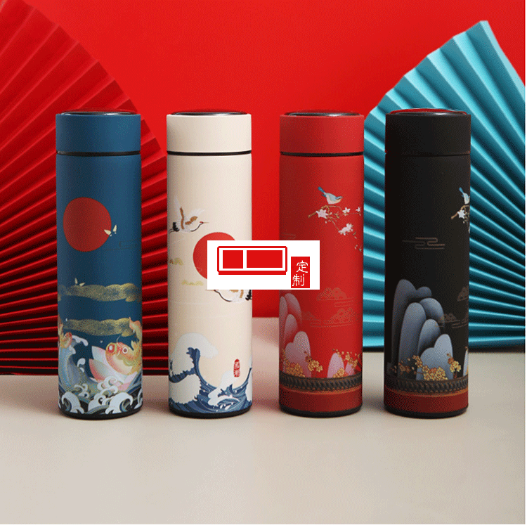 國潮不銹鋼智能杯中國風(fēng)商務(wù)顯溫保溫杯禮品杯子定制
