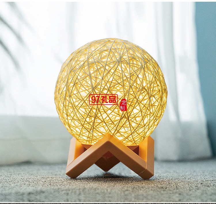 禮品小夜燈智能臺燈LED智能語音調光聲控式USB藤球燈