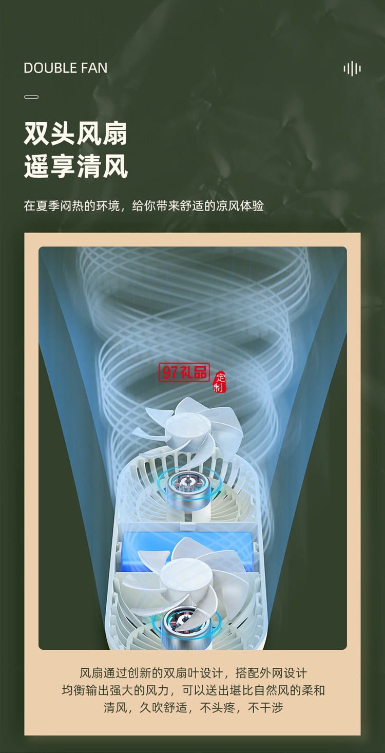 迷你夾子風(fēng)扇桌面家用可愛(ài)立式雙頭USB小風(fēng)扇推車fan