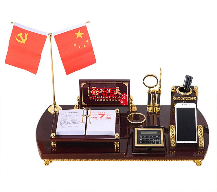 創(chuàng)意商務紅木臺歷架公室桌面文臺擺件