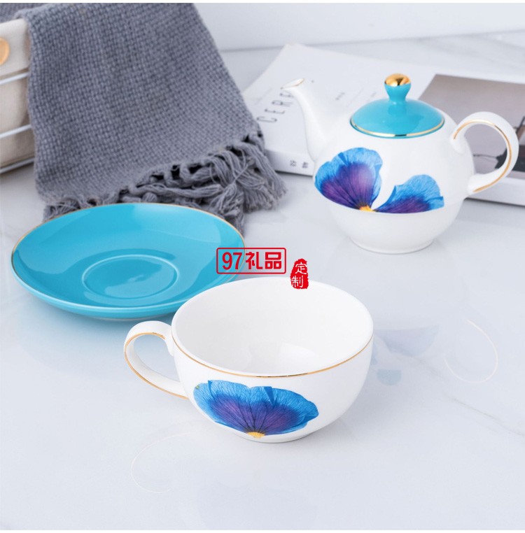 定制款創(chuàng)意大容量北歐陶瓷子母壺花茶單人下午茶具彩盒裝
