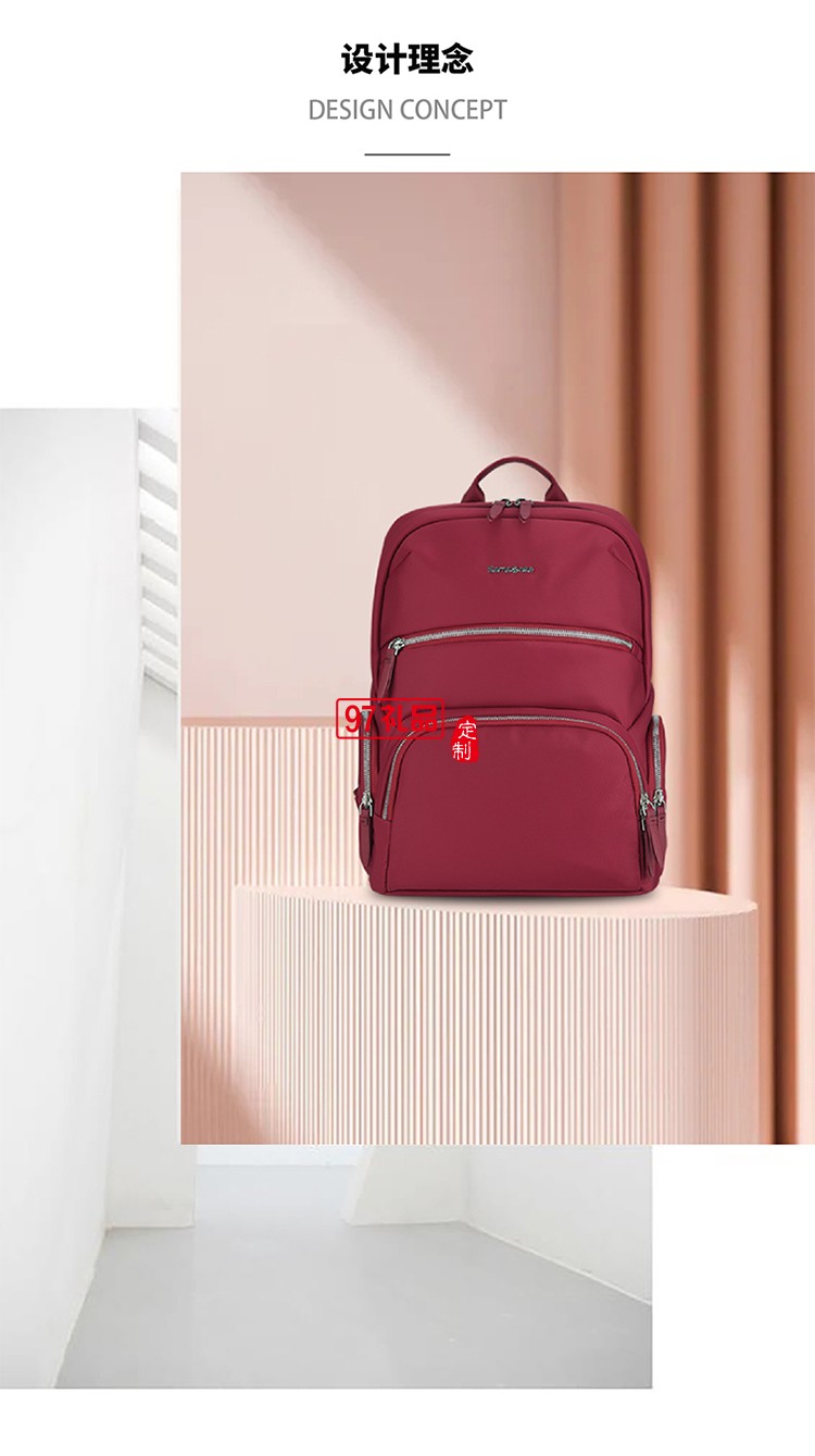 都市簡(jiǎn)約內(nèi)外兼優(yōu)時(shí)尚雙肩包-紅色