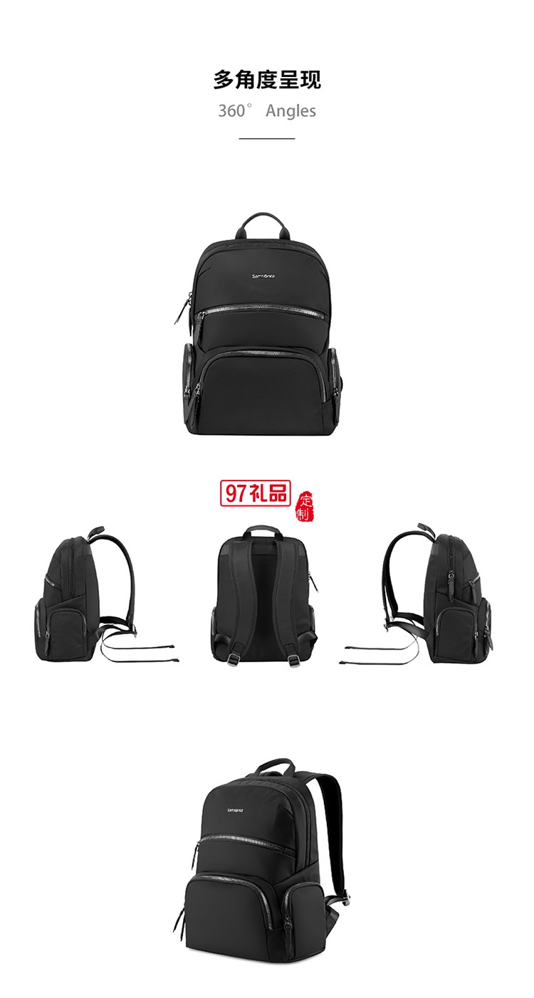 都市簡(jiǎn)約內(nèi)外兼優(yōu)時(shí)尚雙肩包-黑色