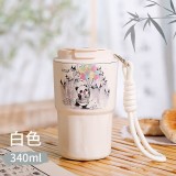 迪樂貝爾保溫杯316不銹鋼大容量女生熊貓保溫杯學生便攜杯