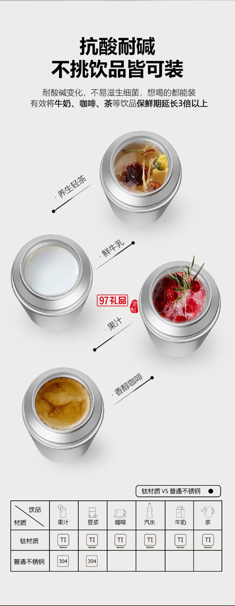 OUDON泡茶杯大容量悶茶杯純鈦保溫杯松德系列-鈦藍(lán)燜茶杯