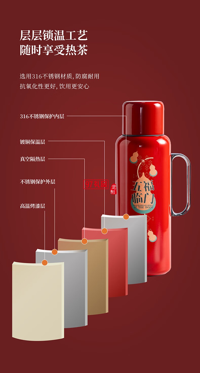 無侘居「五福臨門」茶禮套裝高端商務(wù)禮贈(zèng)品