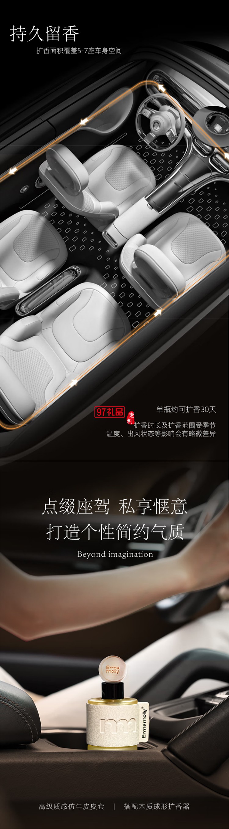  艾瑪莫莉 漂浮氣球 車載香氛