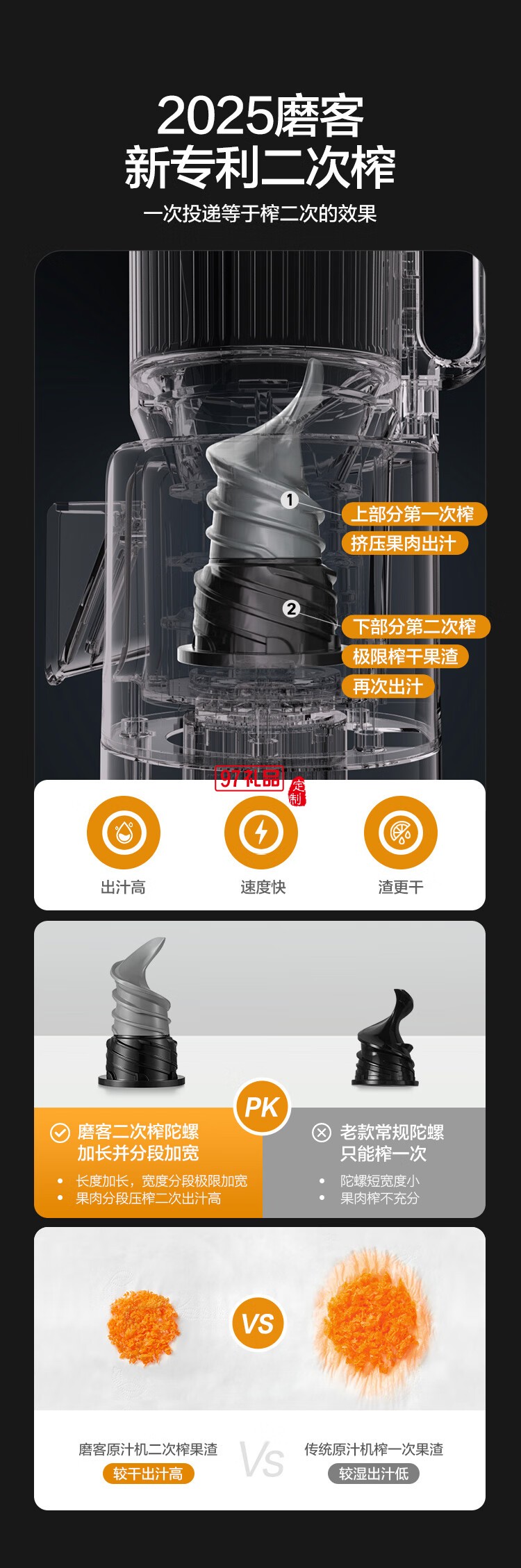 榨汁機原汁機 汁渣分離 NFC純果汁蔬菜全自動易清洗料理機