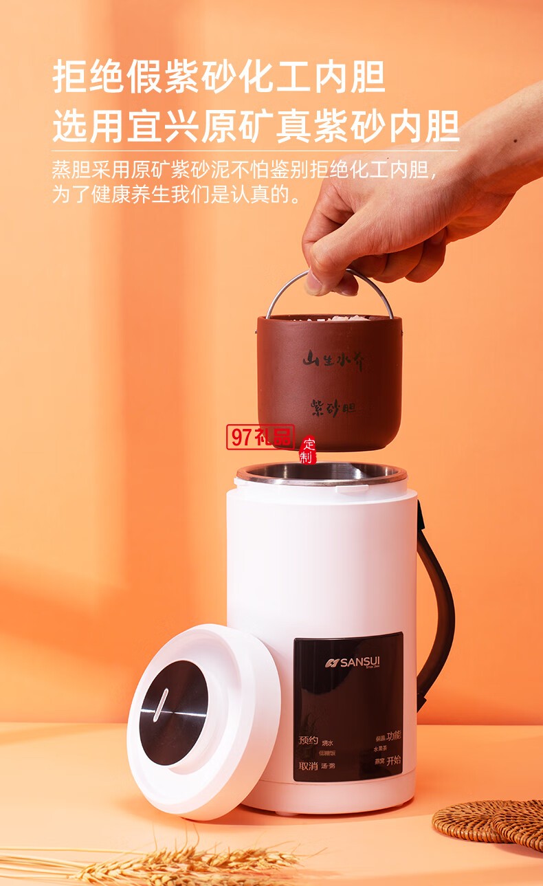 山水養(yǎng)生壺多功能燒水壺全自動(dòng)煮茶器迷你便攜式煎藥壺電水壺