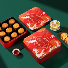 中秋節(jié)商務(wù)送禮團(tuán)購福利 稻香村中秋團(tuán)圓450g【鐵盒9餅5味】